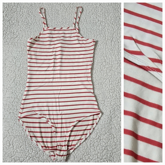 NWOT Anthropologie Tank Top Striped Bodysuit Size XS - Picture 1 of 9